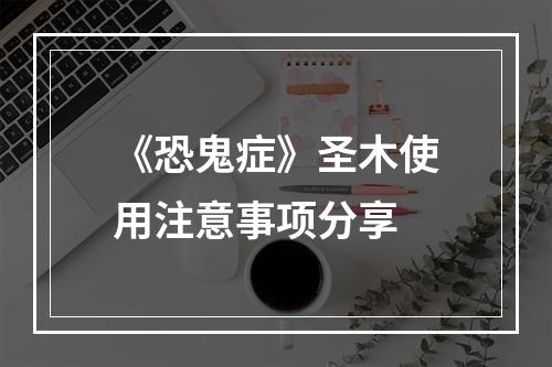 《恐鬼症》圣木使用注意事项分享