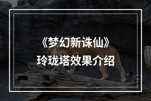 《梦幻新诛仙》玲珑塔效果介绍