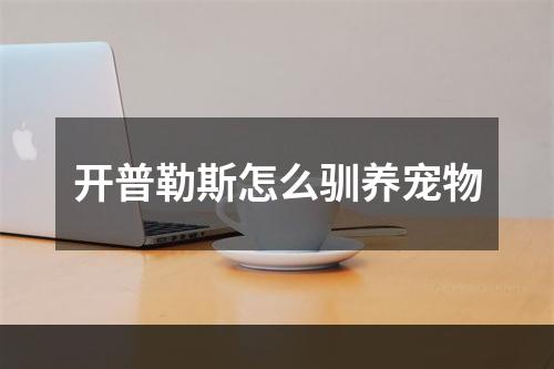 开普勒斯怎么驯养宠物