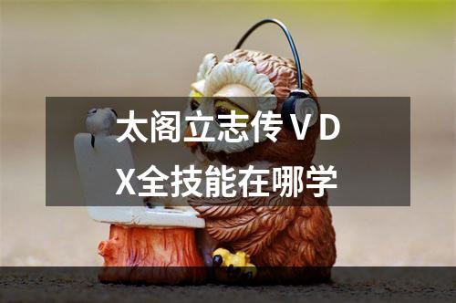 太阁立志传ⅤDX全技能在哪学