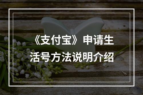 《支付宝》申请生活号方法说明介绍