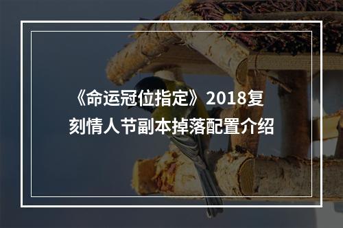 《命运冠位指定》2018复刻情人节副本掉落配置介绍