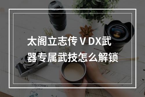 太阁立志传ⅤDX武器专属武技怎么解锁