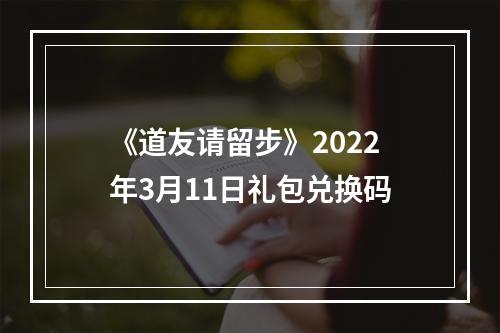 《道友请留步》2022年3月11日礼包兑换码