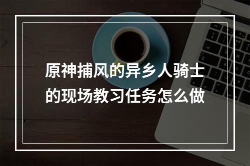 原神捕风的异乡人骑士的现场教习任务怎么做