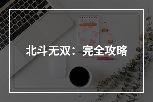 北斗无双：完全攻略