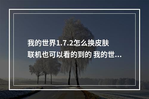 我的世界1.7.2怎么换皮肤 联机也可以看的到的 我的世界服务器怎么换皮肤攻略详解