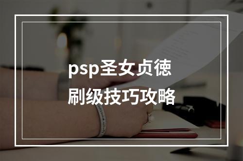 psp圣女贞徳刷级技巧攻略