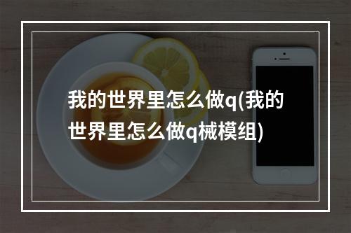 我的世界里怎么做q(我的世界里怎么做q械模组)