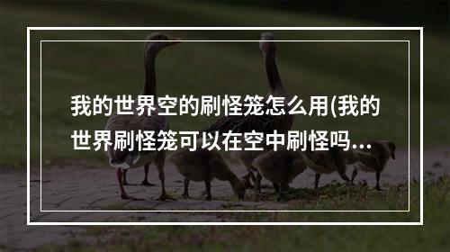 我的世界空的刷怪笼怎么用(我的世界刷怪笼可以在空中刷怪吗)