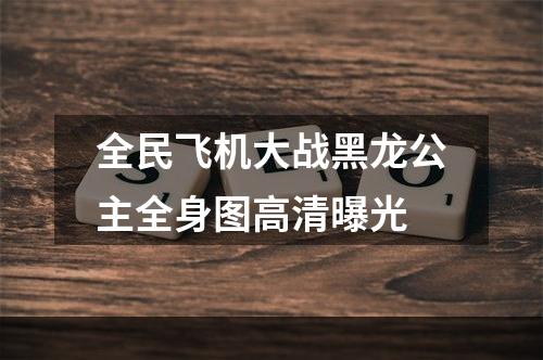 全民飞机大战黑龙公主全身图高清曝光