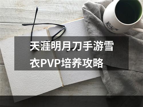 天涯明月刀手游雪衣PVP培养攻略