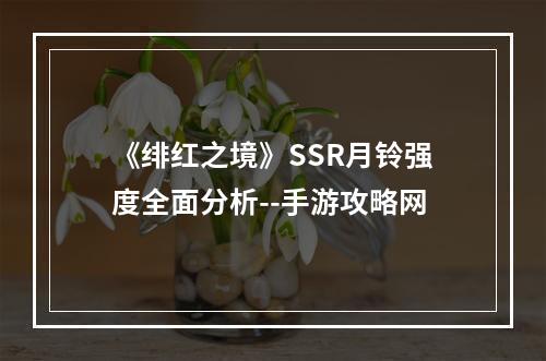 《绯红之境》SSR月铃强度全面分析--手游攻略网