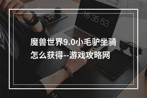 魔兽世界9.0小毛驴坐骑怎么获得--游戏攻略网