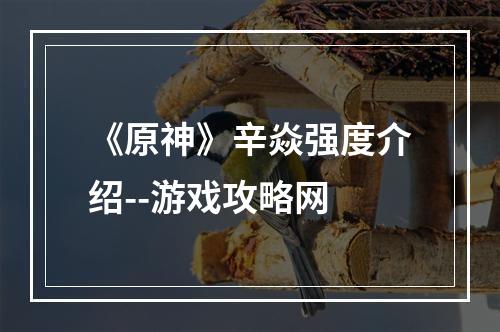 《原神》辛焱强度介绍--游戏攻略网