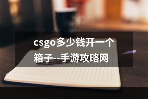 csgo多少钱开一个箱子--手游攻略网