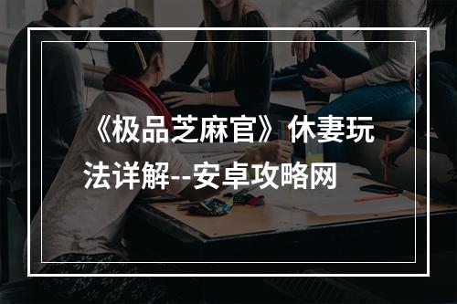 《极品芝麻官》休妻玩法详解--安卓攻略网