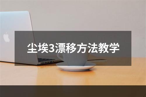 尘埃3漂移方法教学