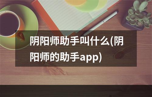 阴阳师助手叫什么(阴阳师的助手app)