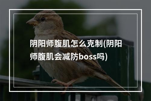 阴阳师腹肌怎么克制(阴阳师腹肌会减防boss吗)