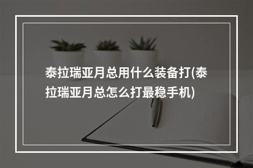 泰拉瑞亚月总用什么装备打(泰拉瑞亚月总怎么打最稳手机)