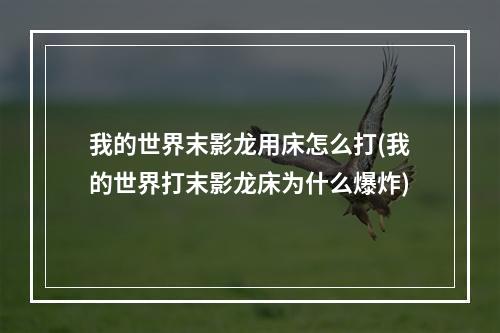 我的世界末影龙用床怎么打(我的世界打末影龙床为什么爆炸)