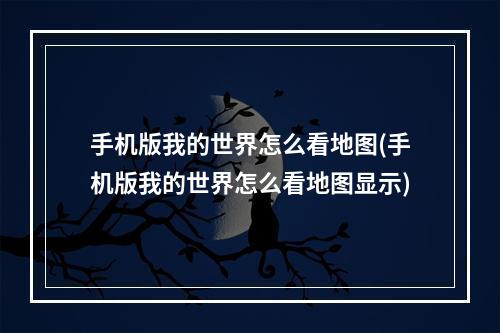 手机版我的世界怎么看地图(手机版我的世界怎么看地图显示)