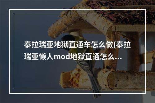 泰拉瑞亚地狱直通车怎么做(泰拉瑞亚懒人mod地狱直通怎么做)