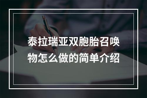 泰拉瑞亚双胞胎召唤物怎么做的简单介绍