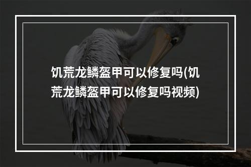 饥荒龙鳞盔甲可以修复吗(饥荒龙鳞盔甲可以修复吗视频)