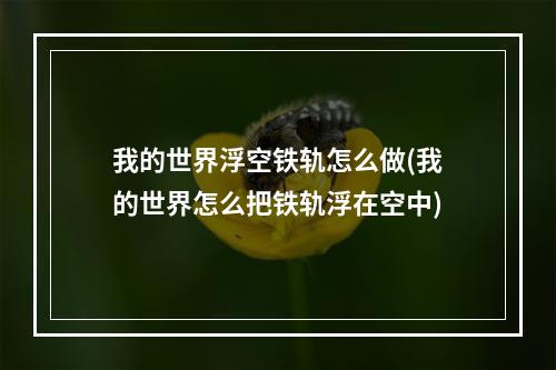 我的世界浮空铁轨怎么做(我的世界怎么把铁轨浮在空中)