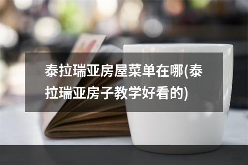 泰拉瑞亚房屋菜单在哪(泰拉瑞亚房子教学好看的)