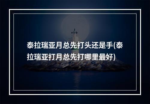 泰拉瑞亚月总先打头还是手(泰拉瑞亚打月总先打哪里最好)