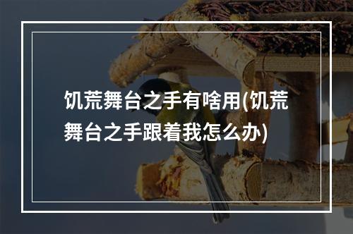 饥荒舞台之手有啥用(饥荒舞台之手跟着我怎么办)