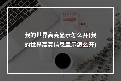 我的世界高亮显示怎么开(我的世界高亮信息显示怎么开)