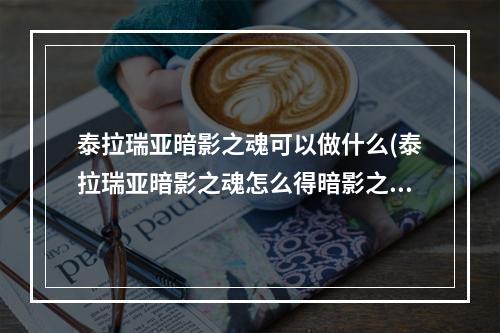 泰拉瑞亚暗影之魂可以做什么(泰拉瑞亚暗影之魂怎么得暗影之魂用途介绍)