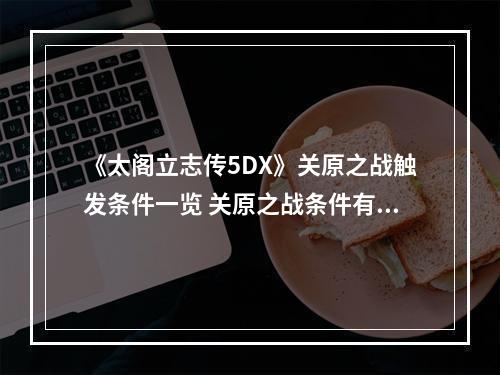 《太阁立志传5DX》关原之战触发条件一览 关原之战条件有哪些？--安卓攻略网