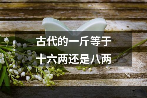 古代的一斤等于十六两还是八两