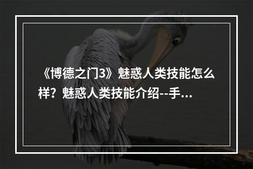 《博德之门3》魅惑人类技能怎么样？魅惑人类技能介绍--手游攻略网