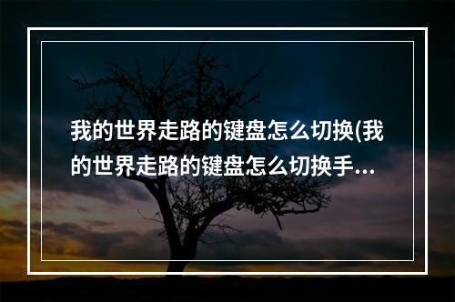 我的世界走路的键盘怎么切换(我的世界走路的键盘怎么切换手机版)