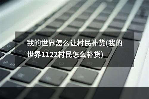 我的世界怎么让村民补货(我的世界1122村民怎么补货)