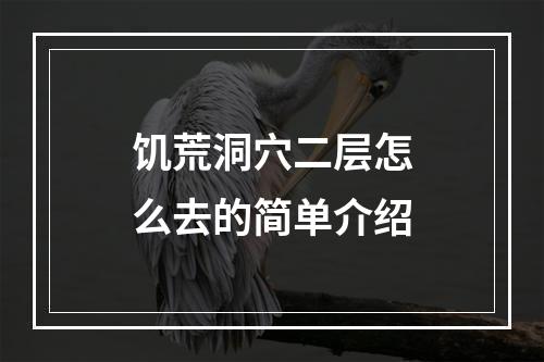 饥荒洞穴二层怎么去的简单介绍