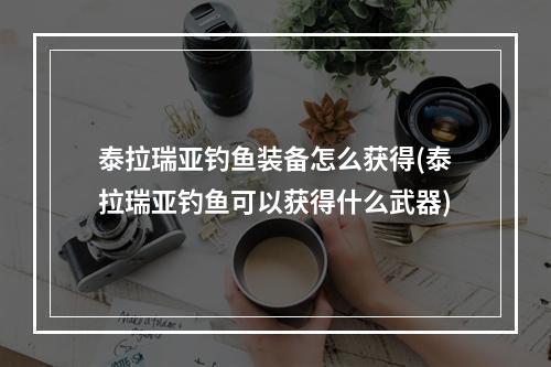 泰拉瑞亚钓鱼装备怎么获得(泰拉瑞亚钓鱼可以获得什么武器)