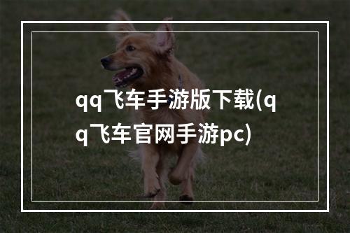 qq飞车手游版下载(qq飞车官网手游pc)