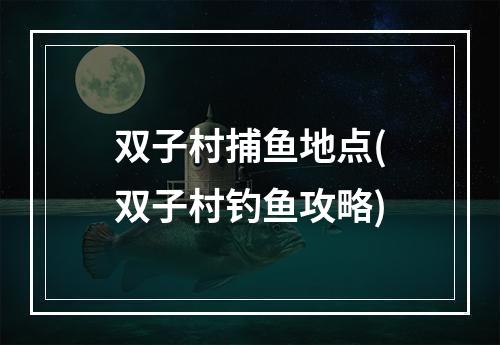 双子村捕鱼地点(双子村钓鱼攻略)