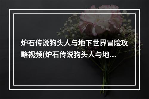 炉石传说狗头人与地下世界冒险攻略视频(炉石传说狗头人与地下世界冒险攻略)