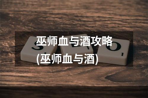 巫师血与酒攻略(巫师血与酒)