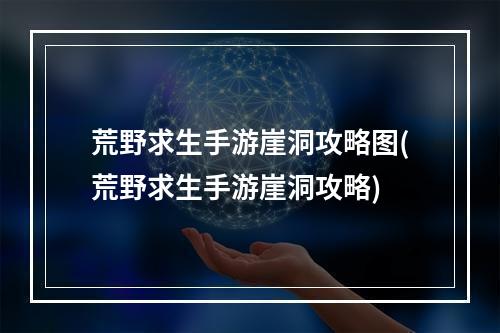 荒野求生手游崖洞攻略图(荒野求生手游崖洞攻略)