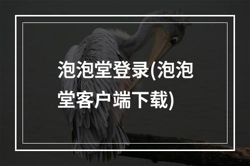 泡泡堂登录(泡泡堂客户端下载)