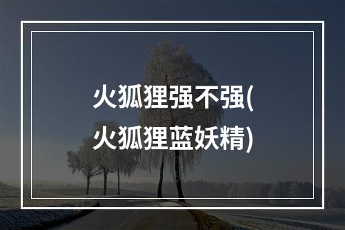 火狐狸强不强(火狐狸蓝妖精)